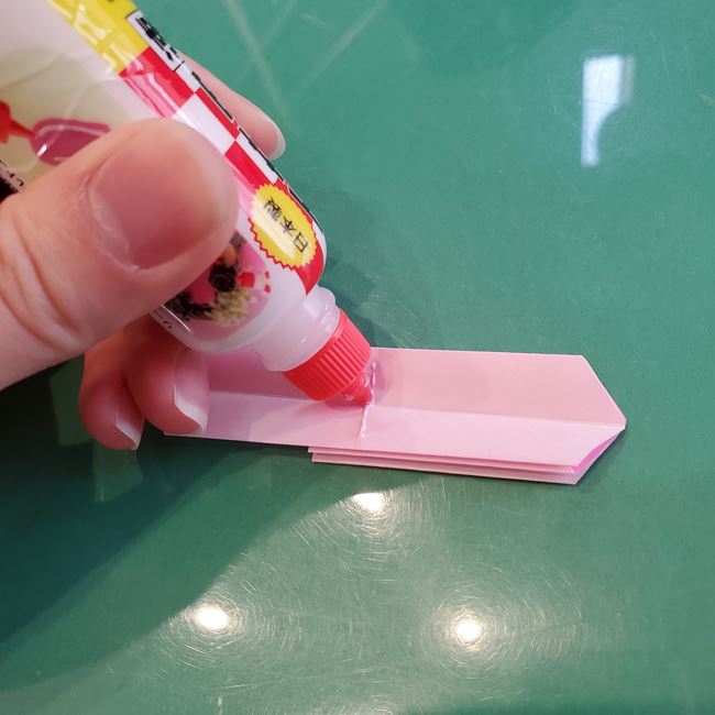 折り紙でひな祭りの桃の花を簡単につくる折り方作り方②折り方(16)