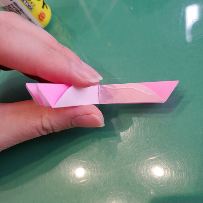 折り紙でひな祭りの桃の花を簡単につくる折り方作り方②折り方(19)