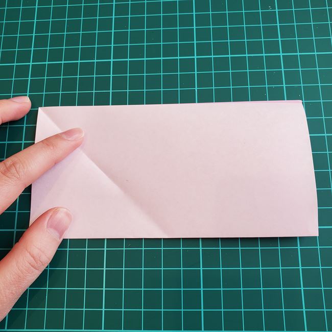桃の花の折り紙 切り絵の折り方切り方(4)