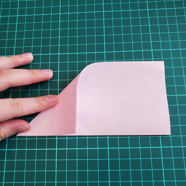 桃の花の折り紙 切り絵の折り方切り方(5)