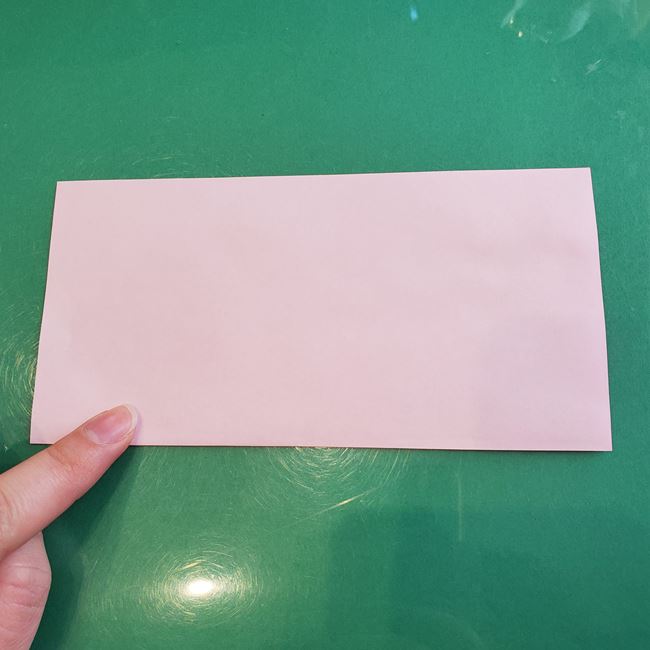 桃の花の折り紙 平面の作り方切り方①五角形(2)