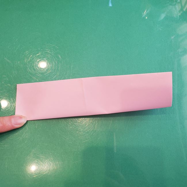 桃の花の折り紙 平面の作り方切り方①五角形(7)