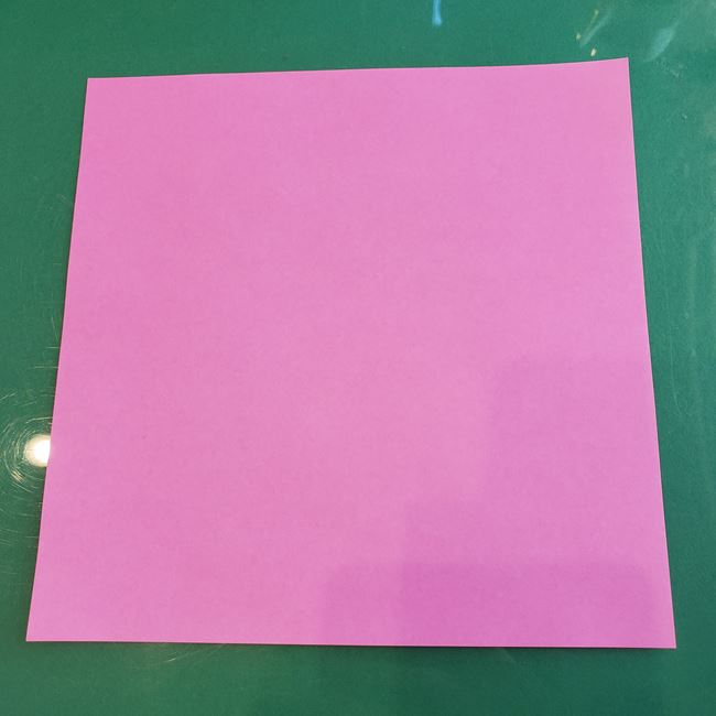 桃の花を折り紙で平面的につくる作り方＊用意するもの1