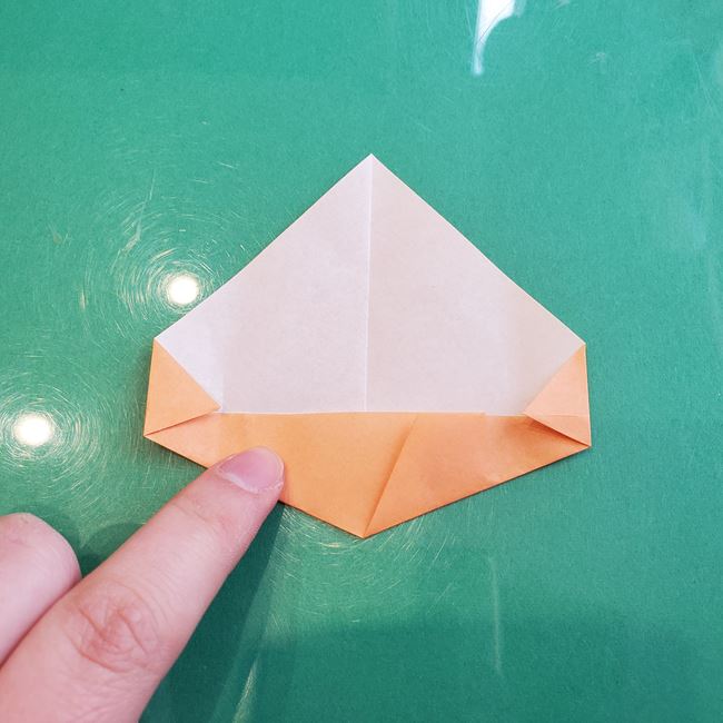 菱餅の折り紙の作り方折り方①おもち(11)