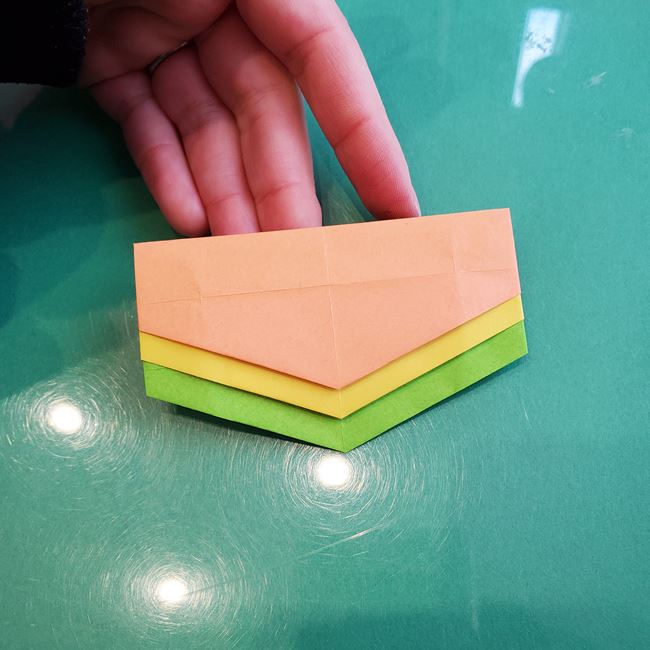 菱餅の折り紙の作り方折り方①おもち(18)