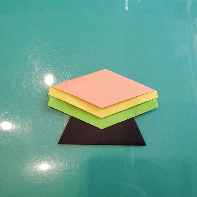 菱餅の折り紙の作り方折り方②台(10)