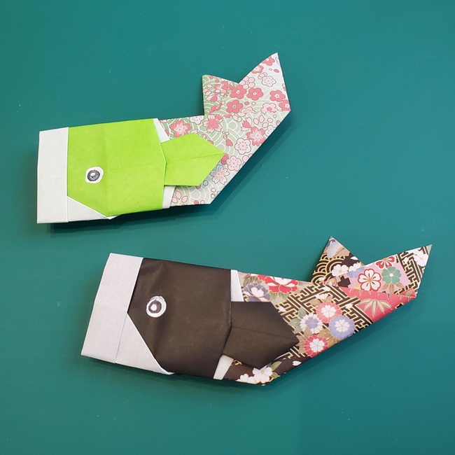 鯉のぼりの折り紙はおしゃれでかわいいのに簡単 2枚で作って組み合わせ自在 子供と楽しむ折り紙 工作