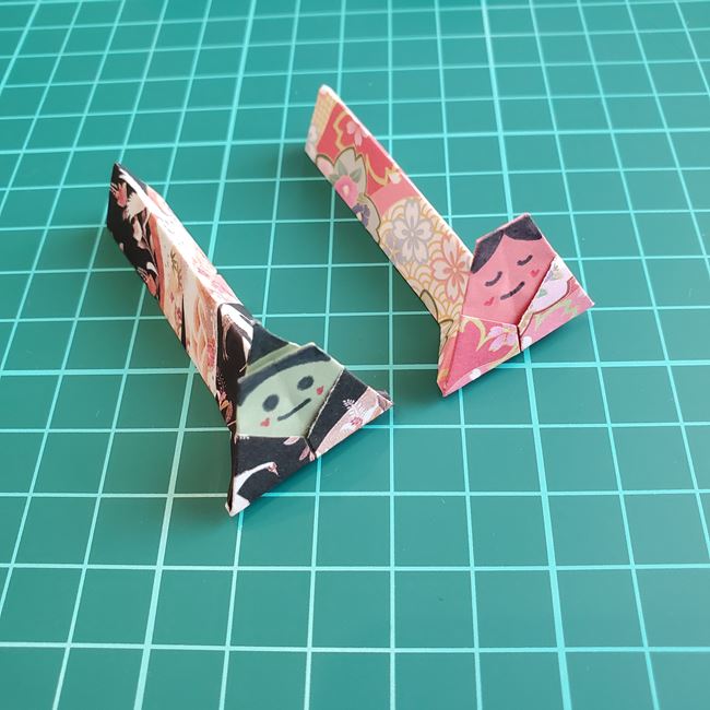 お雛様の箸置きの折り紙 折り方作り方(21)