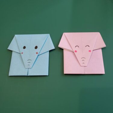 折り紙 象の簡単な折り方作り方｜動物のゾウを子供と手作りする方法