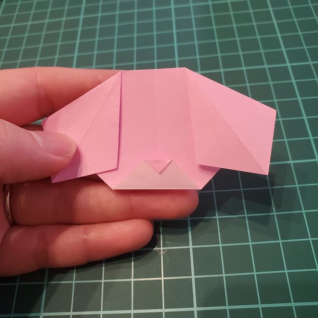 折り紙のしおり 犬の折り方作り方①顔(14)
