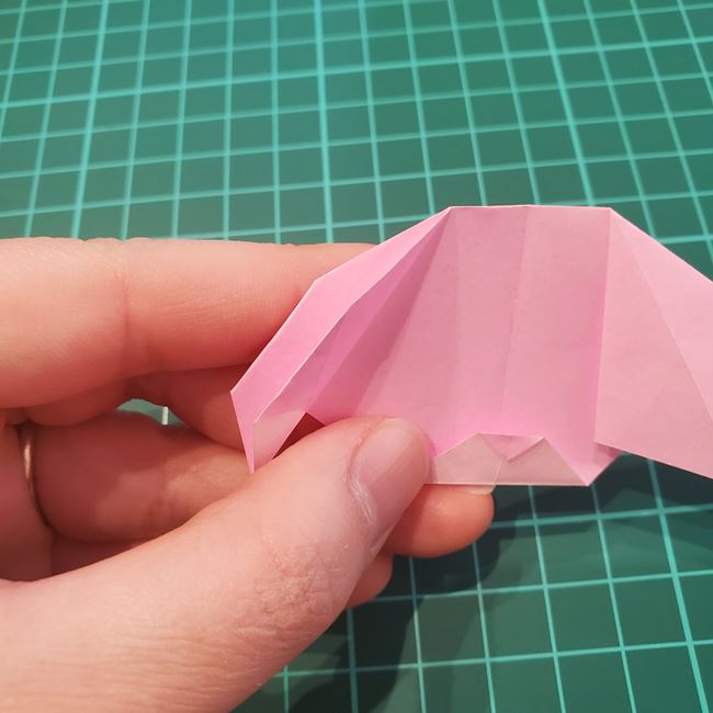 折り紙のしおり 犬の折り方作り方①顔(18)
