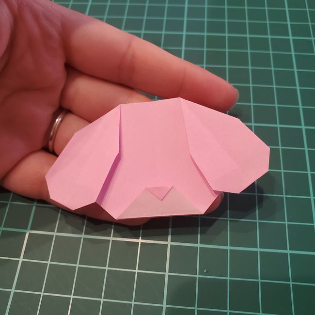 折り紙のしおり 犬の折り方作り方①顔(21)