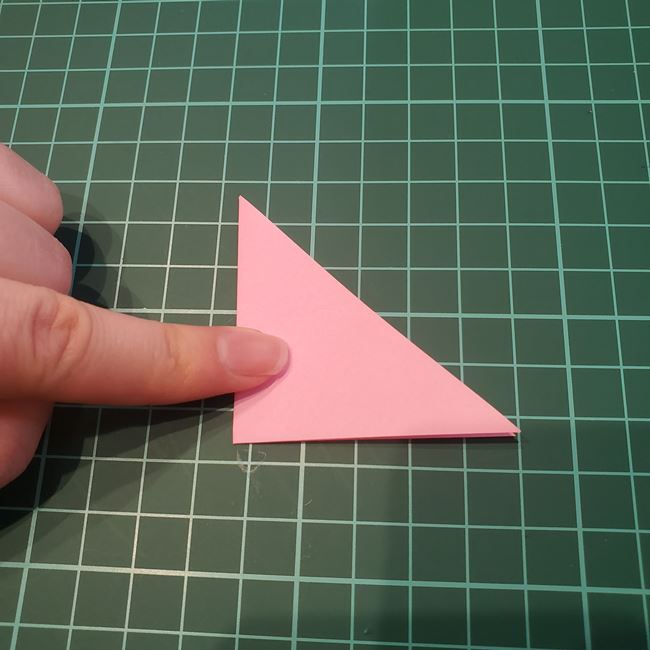 折り紙のしおり 犬の折り方作り方①顔(3)