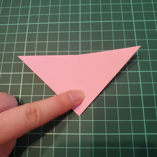 折り紙のしおり 犬の折り方作り方①顔(4)