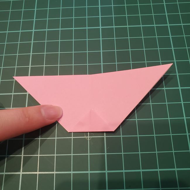 折り紙のしおり 犬の折り方作り方①顔(5)