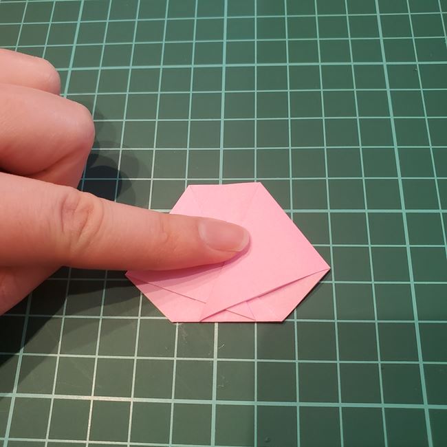 折り紙のしおり 犬の折り方作り方①顔(7)