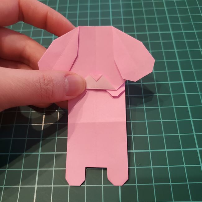 折り紙のしおり 犬の折り方作り方②体(16)