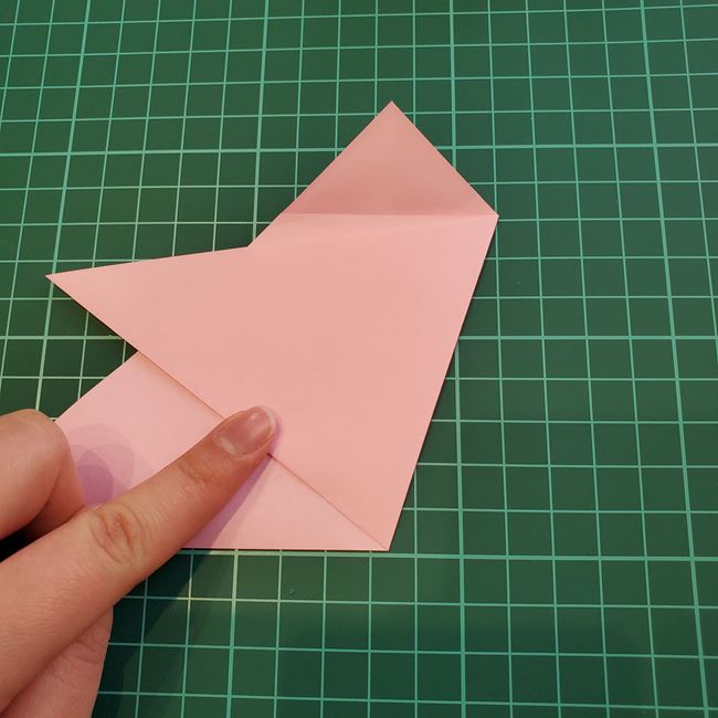 折り紙のポチ袋 桜の花の作り方折り方①切り方(10)