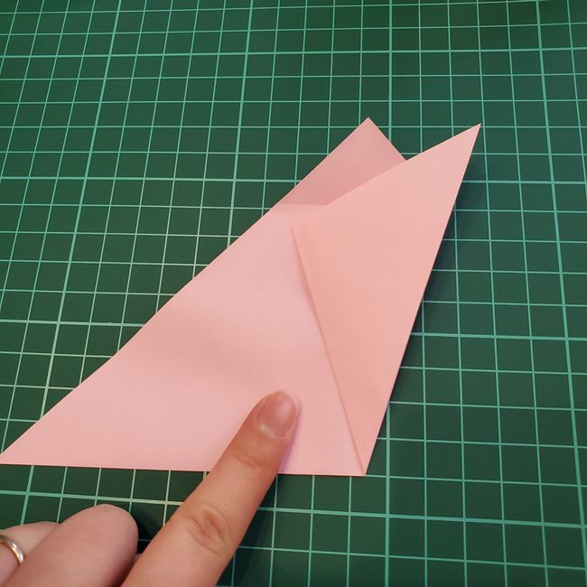 折り紙のポチ袋 桜の花の作り方折り方①切り方(11)