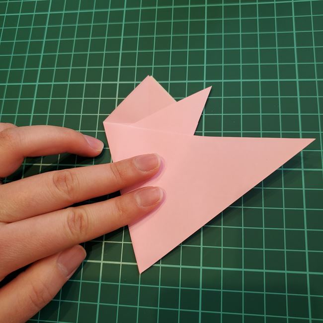 折り紙のポチ袋 桜の花の作り方折り方①切り方(12)