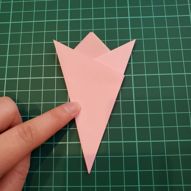 折り紙のポチ袋 桜の花の作り方折り方①切り方(13)