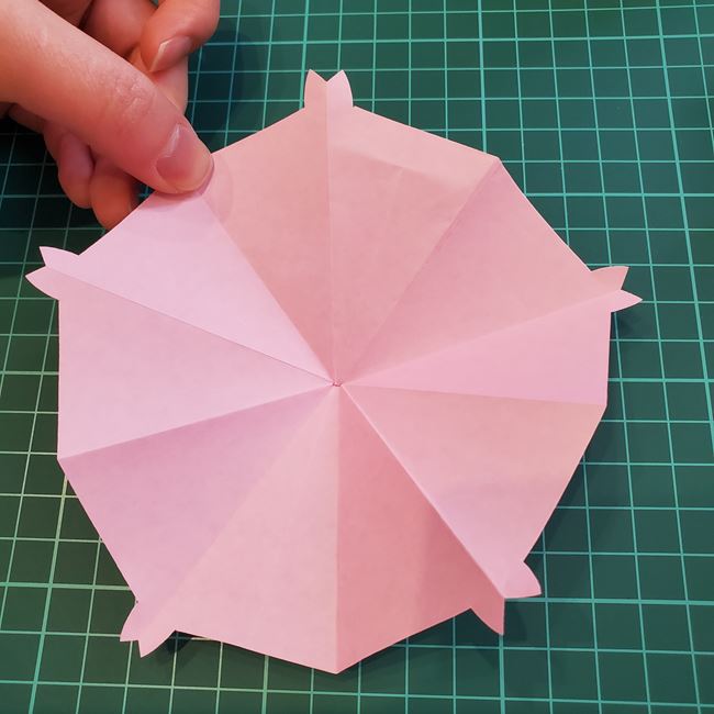 折り紙のポチ袋 桜の花の作り方折り方①切り方(19)