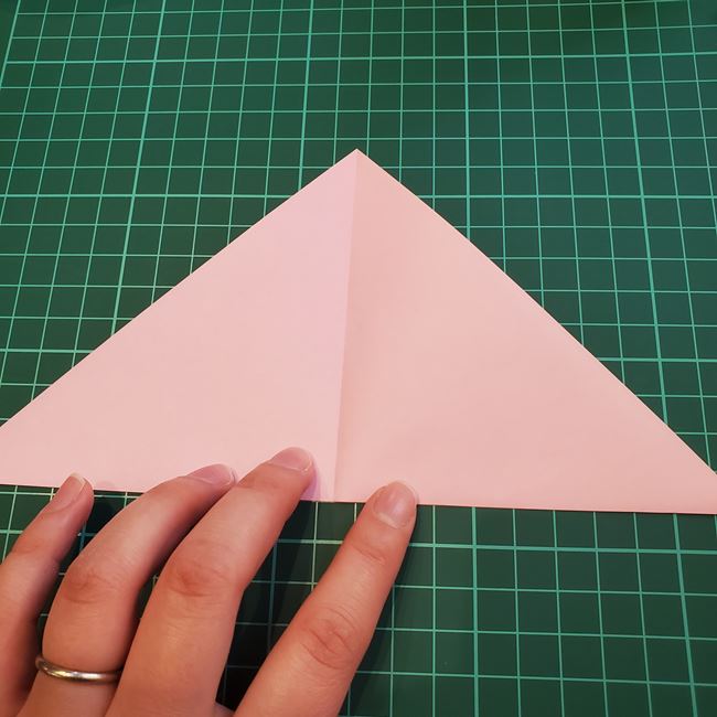 折り紙のポチ袋 桜の花の作り方折り方①切り方(4)