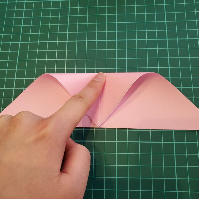 折り紙のポチ袋 桜の花の作り方折り方①切り方(5)