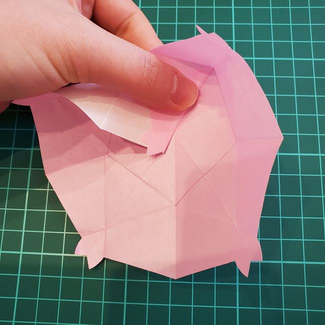 折り紙のポチ袋 桜の花の作り方折り方②折り方(15)