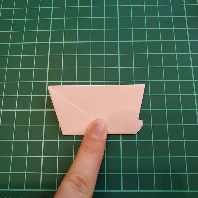 折り紙のポチ袋 桜の花の作り方折り方②折り方(6)