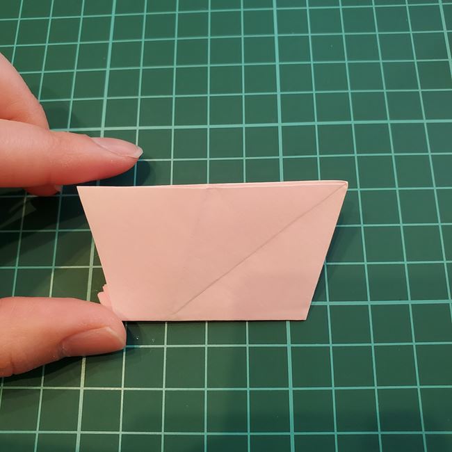 折り紙のポチ袋 桜の花の作り方折り方②折り方(9)