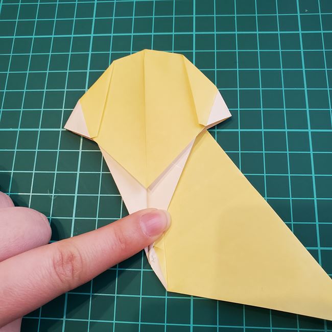 折り紙のメッセージカード 犬の折り方作り方②調整(13)