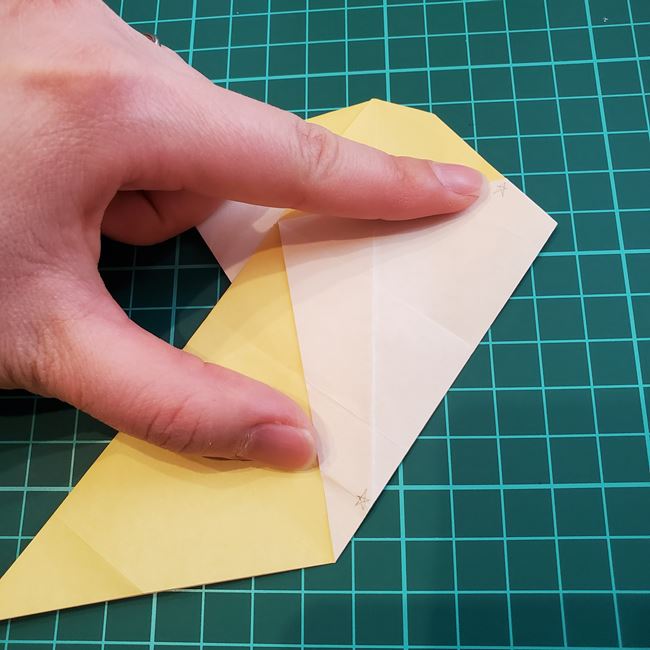 折り紙のメッセージカード 犬の折り方作り方②調整(2)
