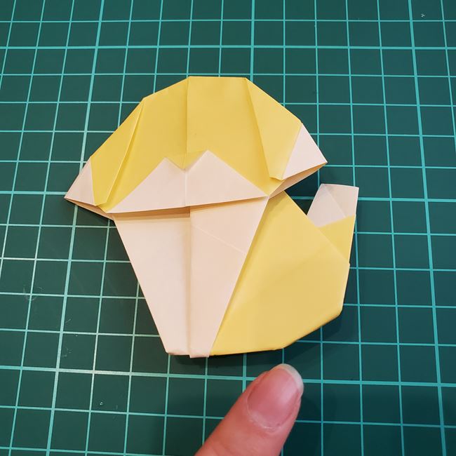 折り紙のメッセージカード 犬の折り方作り方②調整(24)