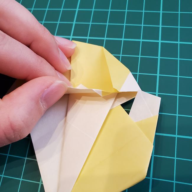 折り紙のメッセージカード 犬の折り方作り方②調整(25)