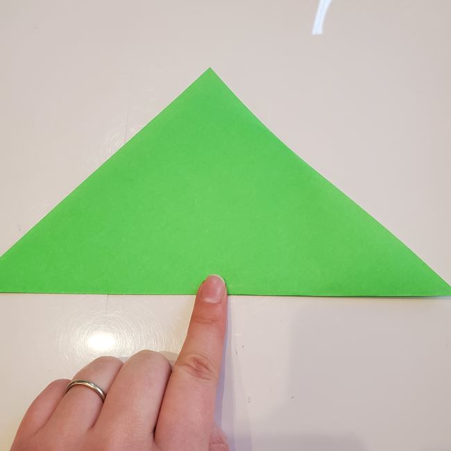 柏餅の折り紙 簡単な折り方作り方①葉っぱ(2)