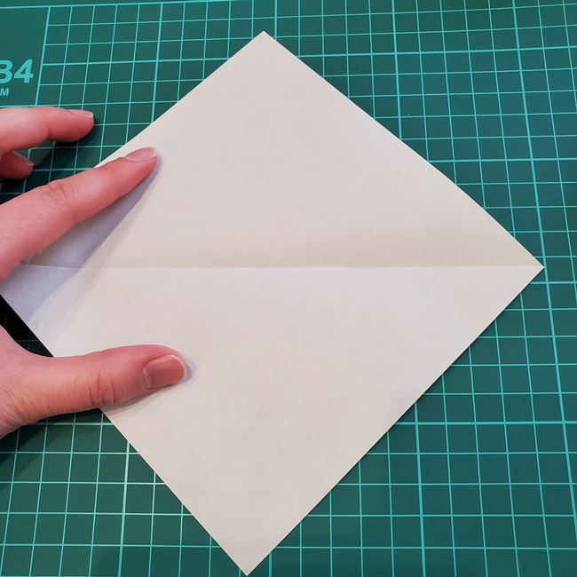 柏餅の折り紙 簡単な折り方作り方①葉っぱ(3)