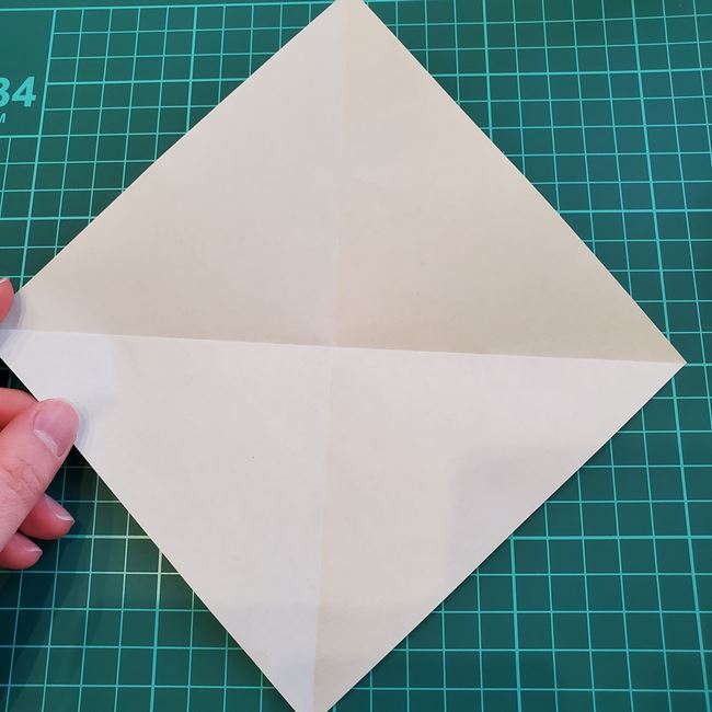 柏餅の折り紙 簡単な折り方作り方①葉っぱ(5)