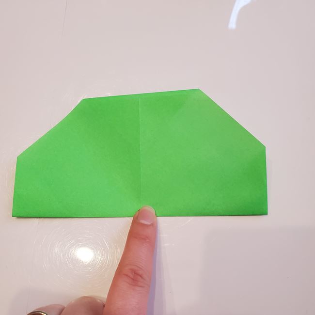 柏餅の折り紙 簡単な折り方作り方①葉っぱ(7)