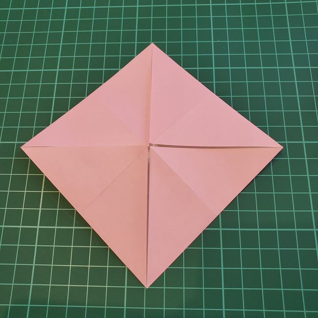 柏餅の折り紙 簡単な折り方作り方②おもち(3)