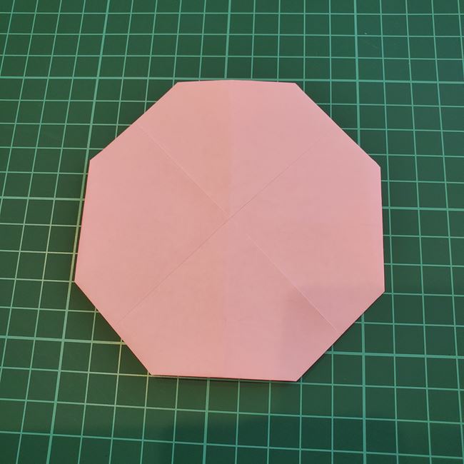 柏餅の折り紙 簡単な折り方作り方②おもち(5)