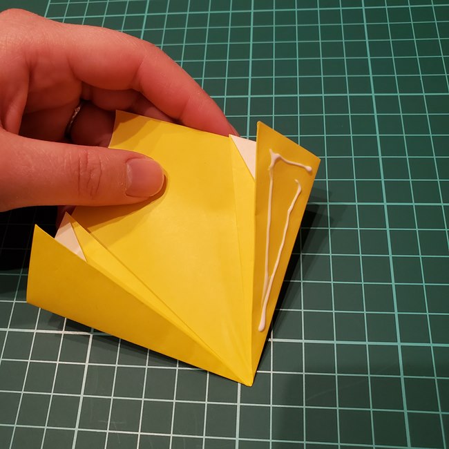 桃の花の折り紙 くす玉の折り方作り方①折り方(10)