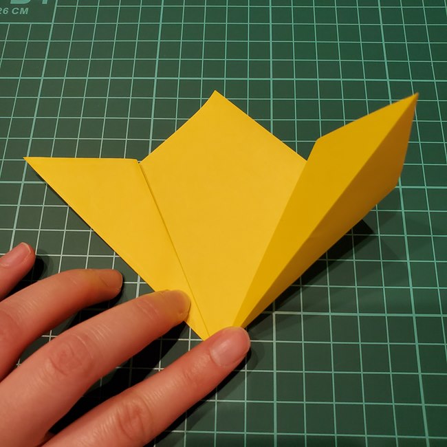 桃の花の折り紙 くす玉の折り方作り方①折り方(5)