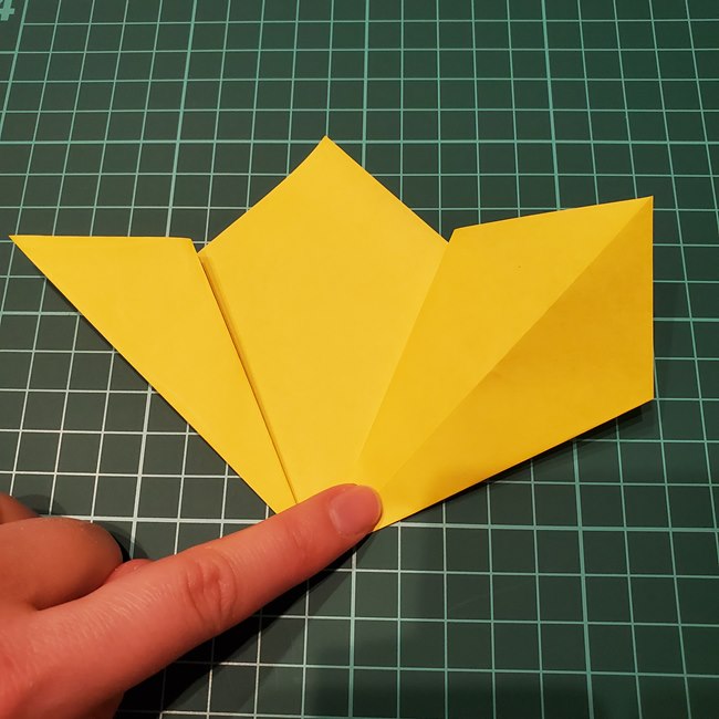 桃の花の折り紙 くす玉の折り方作り方①折り方(6)