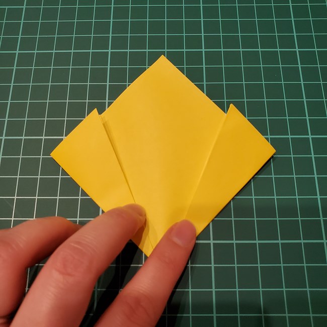 桃の花の折り紙 くす玉の折り方作り方①折り方(9)