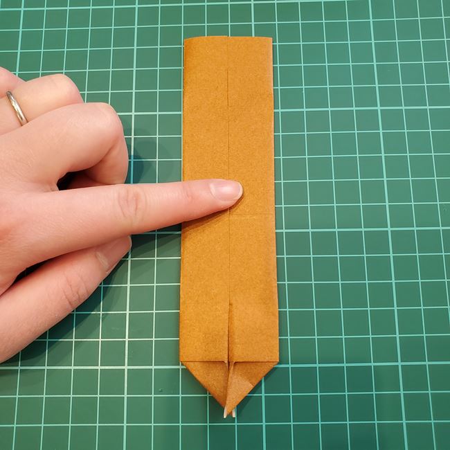 桜の木の折り紙 簡単な折り方作り方①木(17)