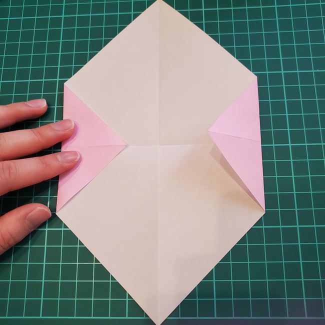 桜の木の折り紙 簡単な折り方作り方②花(8)