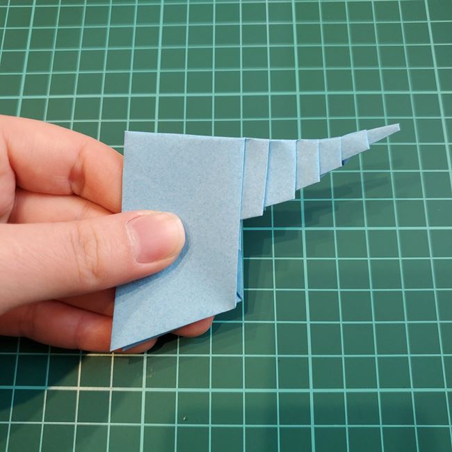 象の折り紙 立体でも簡単な折り方作り方①顔(20)