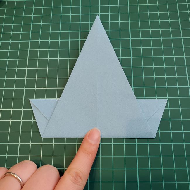 象の折り紙 立体でも簡単な折り方作り方①顔(8)