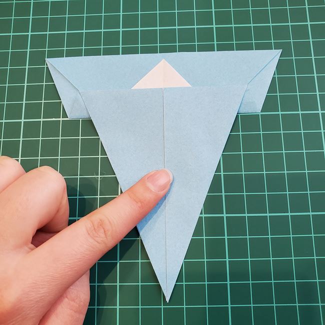 象の折り紙 立体でも簡単な折り方作り方①顔(9)